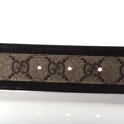 Gucci GG Supreme Monogram Niagara Lux Calfskin Interlocking G 40mm Belt 95 38 Beige Ebony Cocoa 3 of 7