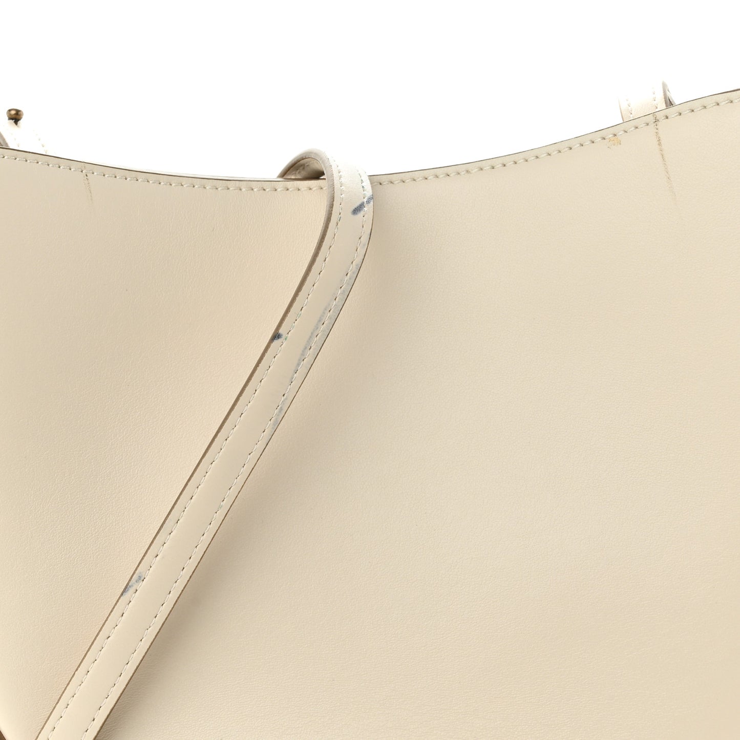 Eco Alter Nappa Medium Frayme Shoulder Bag Pure White