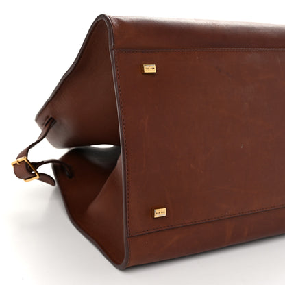 The Row Polished Saddle Calfskin Soft Margaux 15 New Burgundy 8 of 11