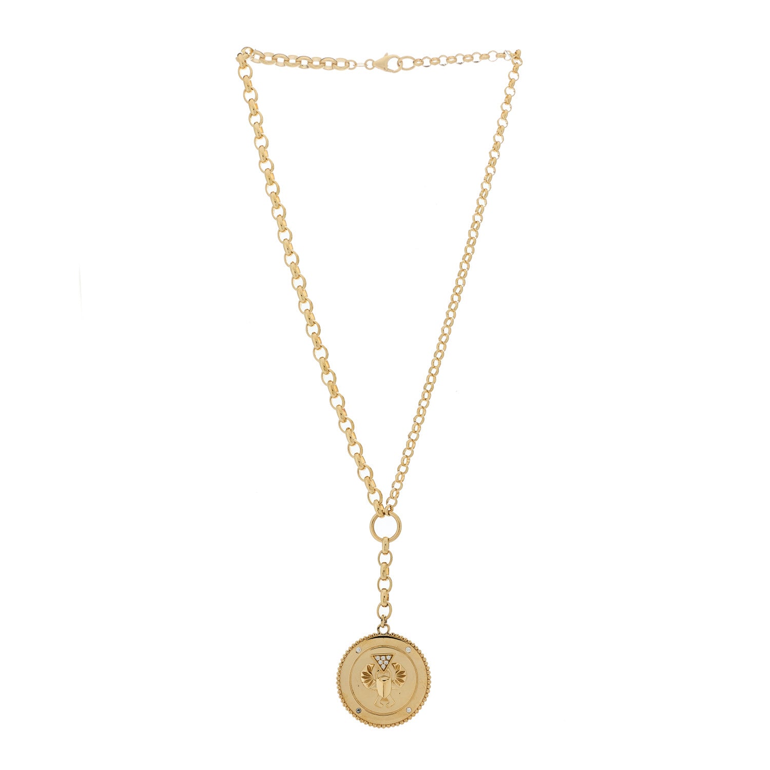 Foundrae 18K Yellow Gold Diamond Protection Large Mixed Belcher Extension Chain Necklace 3 of 6