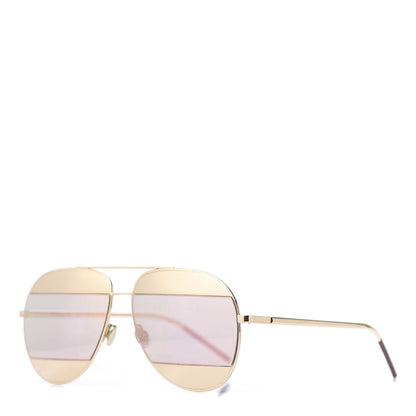 Christian Dior Split 1 Aviator Sunglasses Gold 1 of 8