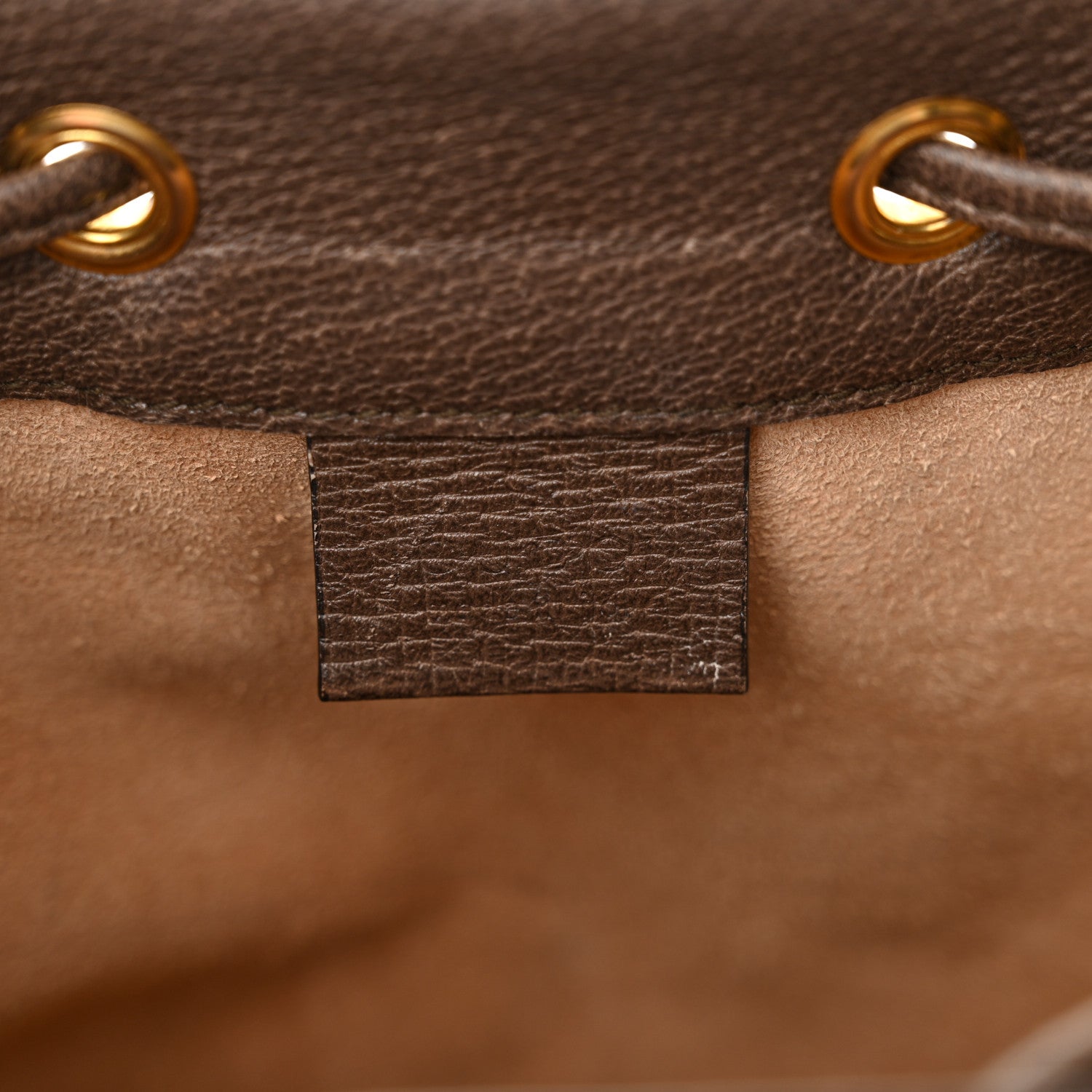 Gucci GG Supreme Monogram Web Mini Ophidia Bucket Bag Brown 6 of 11