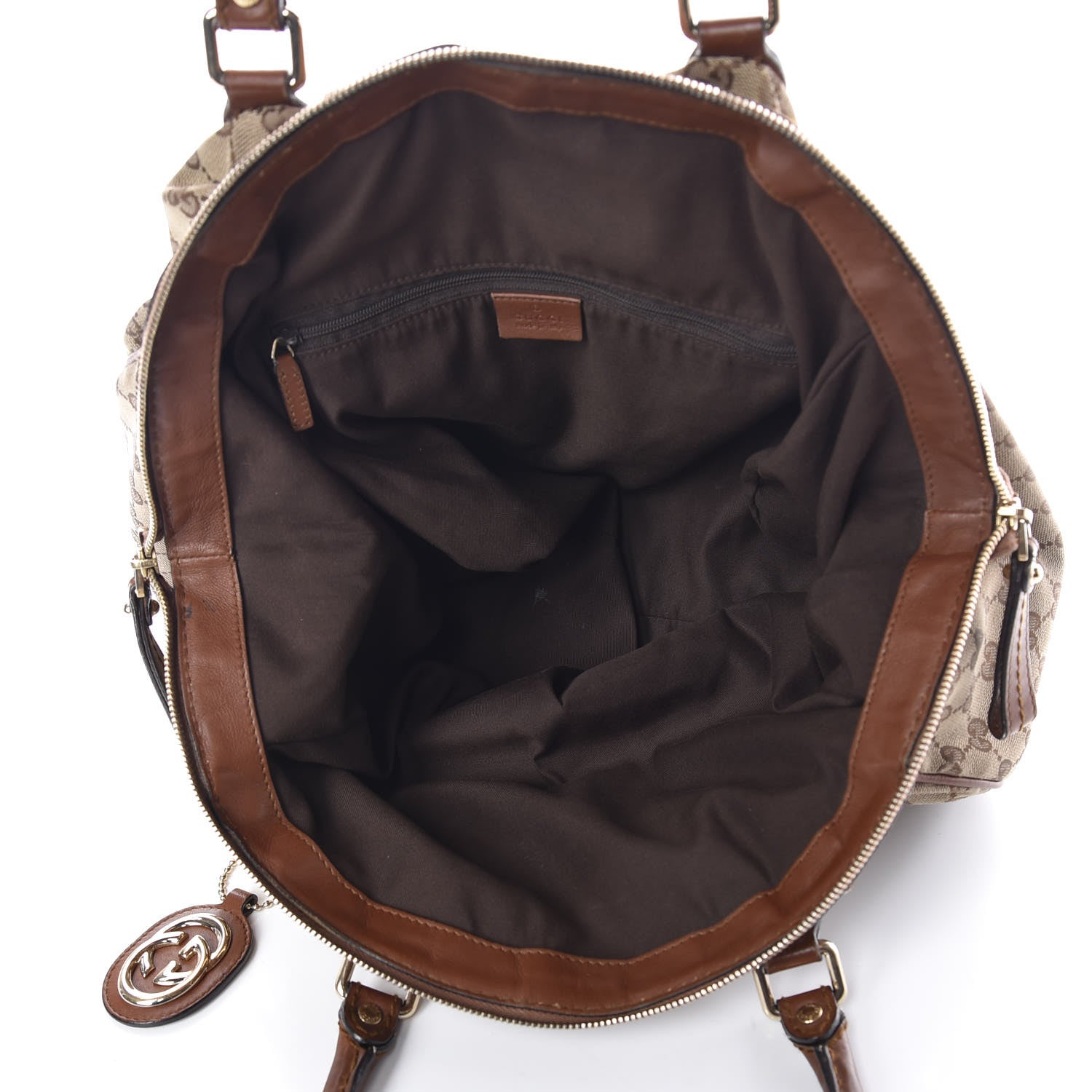 Gucci Monogram Medium Sukey Boston Brown 5 of 9