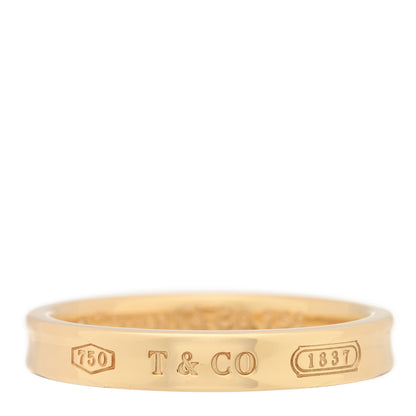 Tiffany 18K Yellow Gold Narrow 1837 Ring 66 11.5 1 of 4