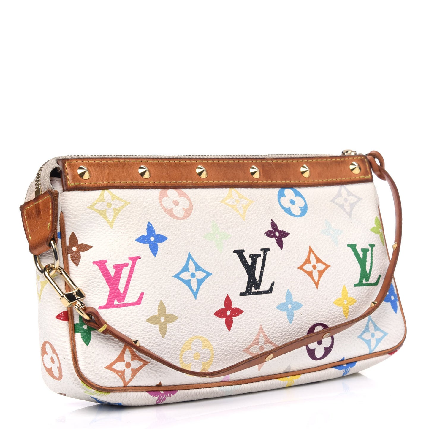 Monogram Multicolor Pochette Accessories White