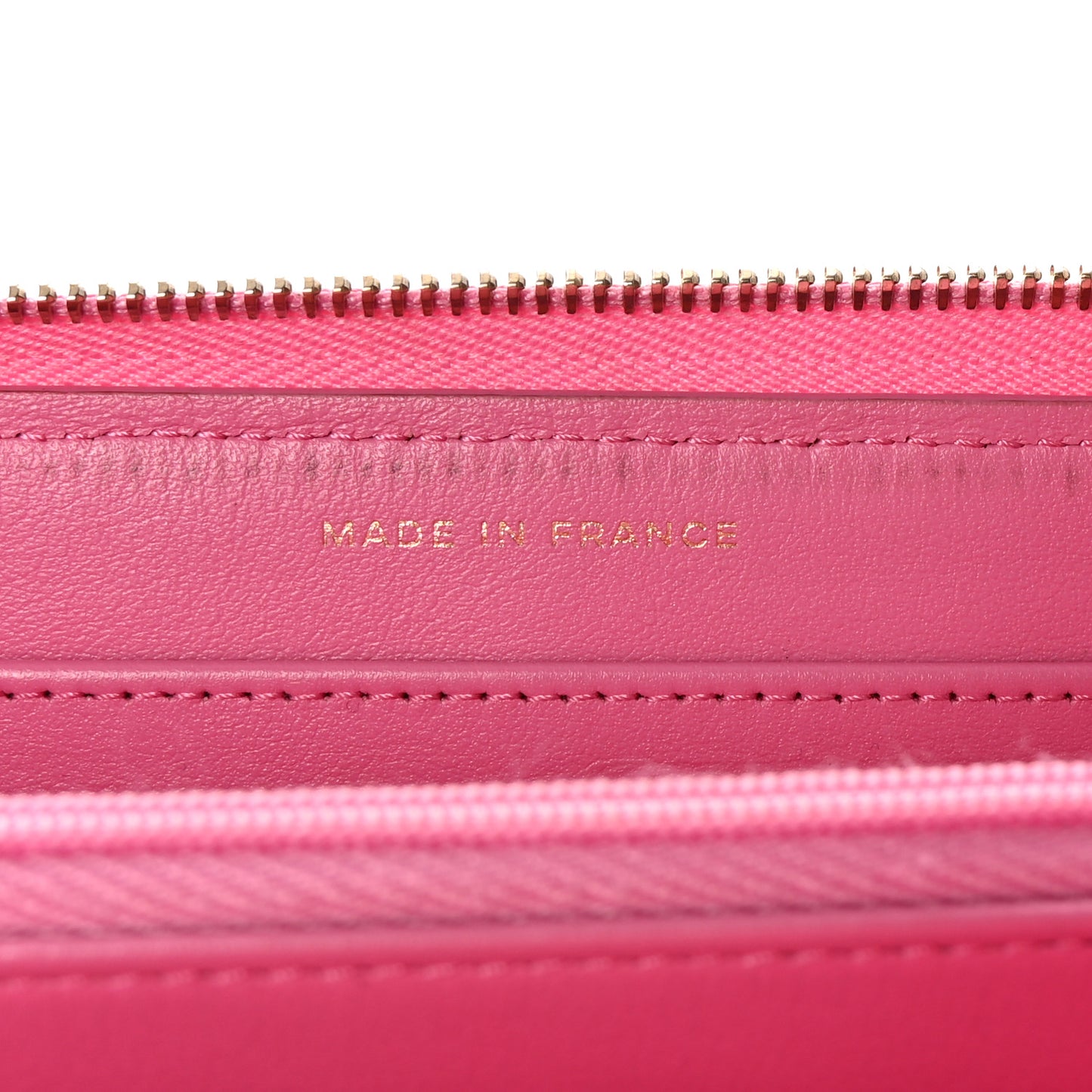 Caviar Quilted Large Gusset Zip Around Wallet Pink