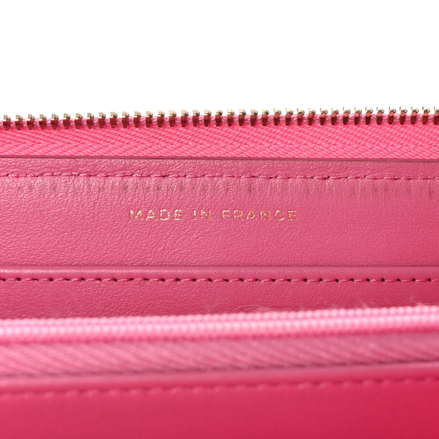 Chanel Caviar Quilted Large Gusset Zip Around Wallet Pink 7 of 8