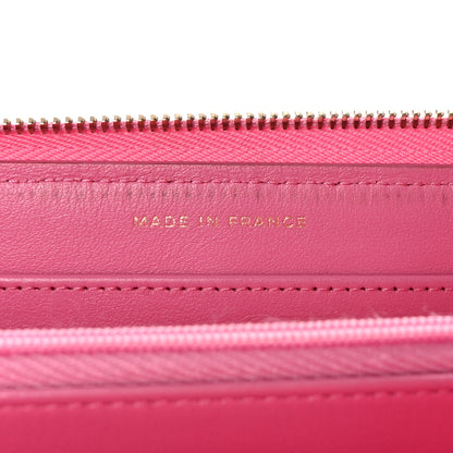 Chanel Caviar Quilted Large Gusset Zip Around Wallet Pink 7 of 8