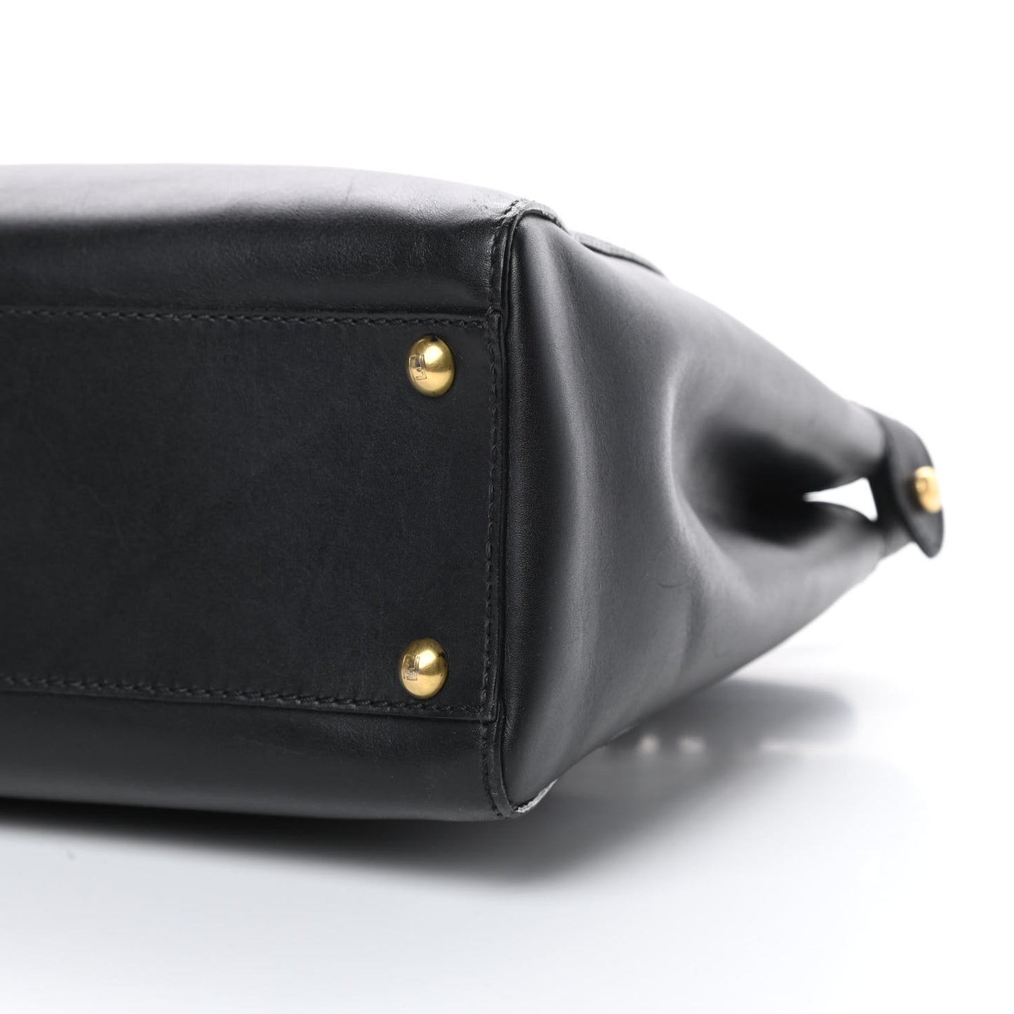Vitello Morgan Shiny Nappa Medium Peekaboo Iconic Satchel Black Ciliegia
