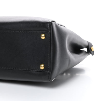 Fendi Vitello Morgan Shiny Nappa Medium Peekaboo Iconic Satchel Black Ciliegia 12 of 13