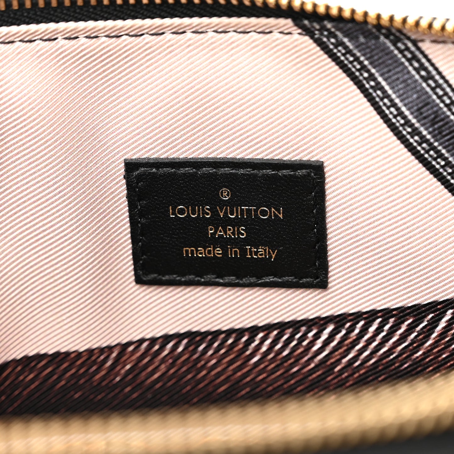 Lambskin Embossed Monogram Scarf Coussin PM Black