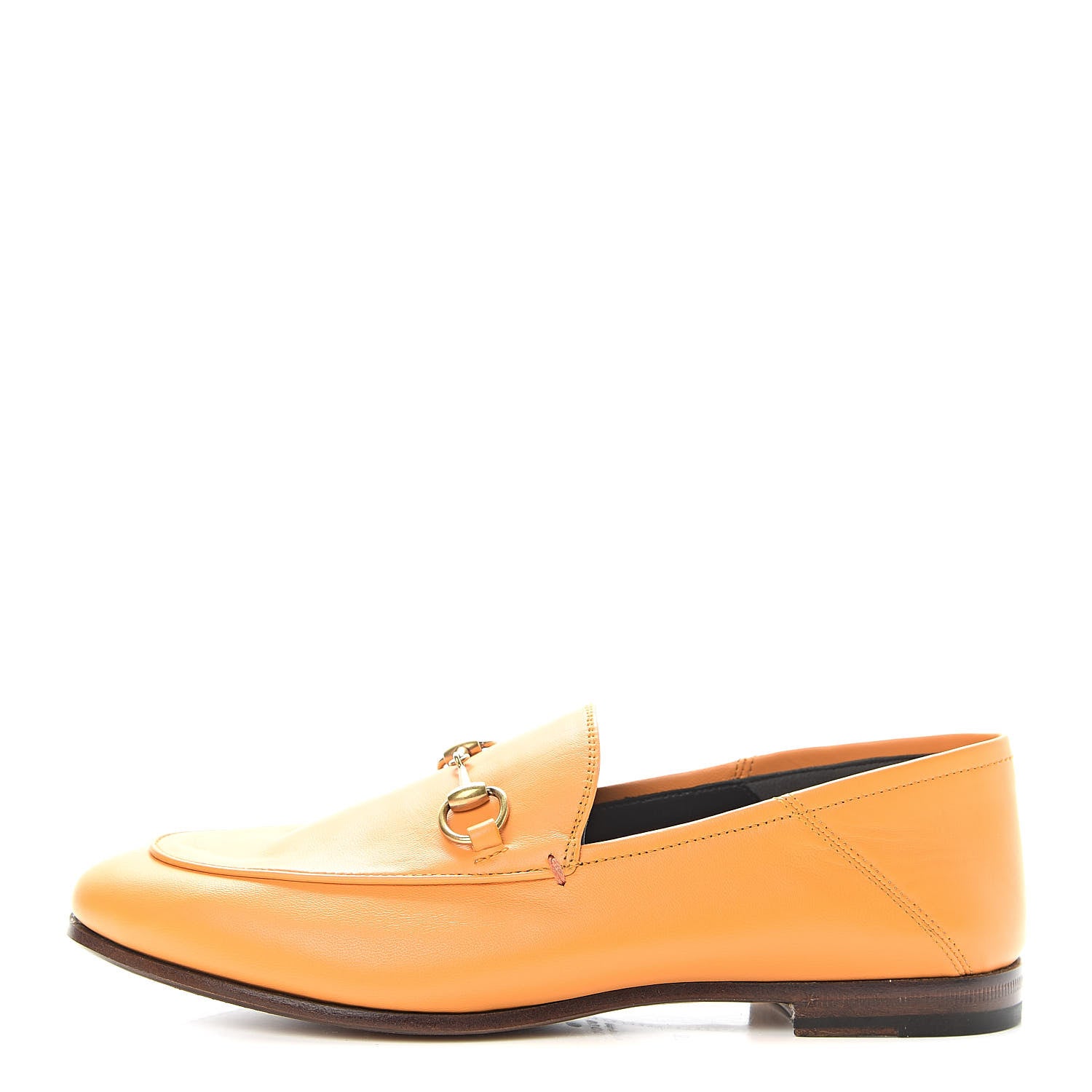 Gucci Lambskin Womens Brixton Horsebit Loafers 37 Crystal Copper 1 of 9