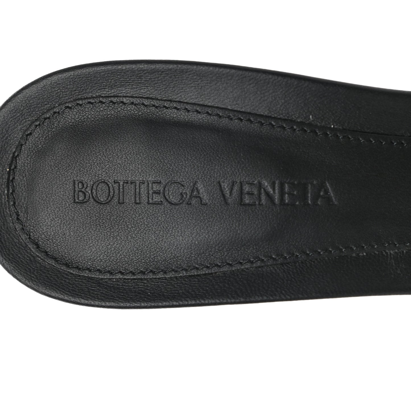 Nappa Matelasse Padded Mule Sandals 38.5 Black
