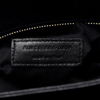 Saint Laurent Grain De Poudre Matelasse Chevron Medium Tribeca Shopping Bag Black 9 of 14