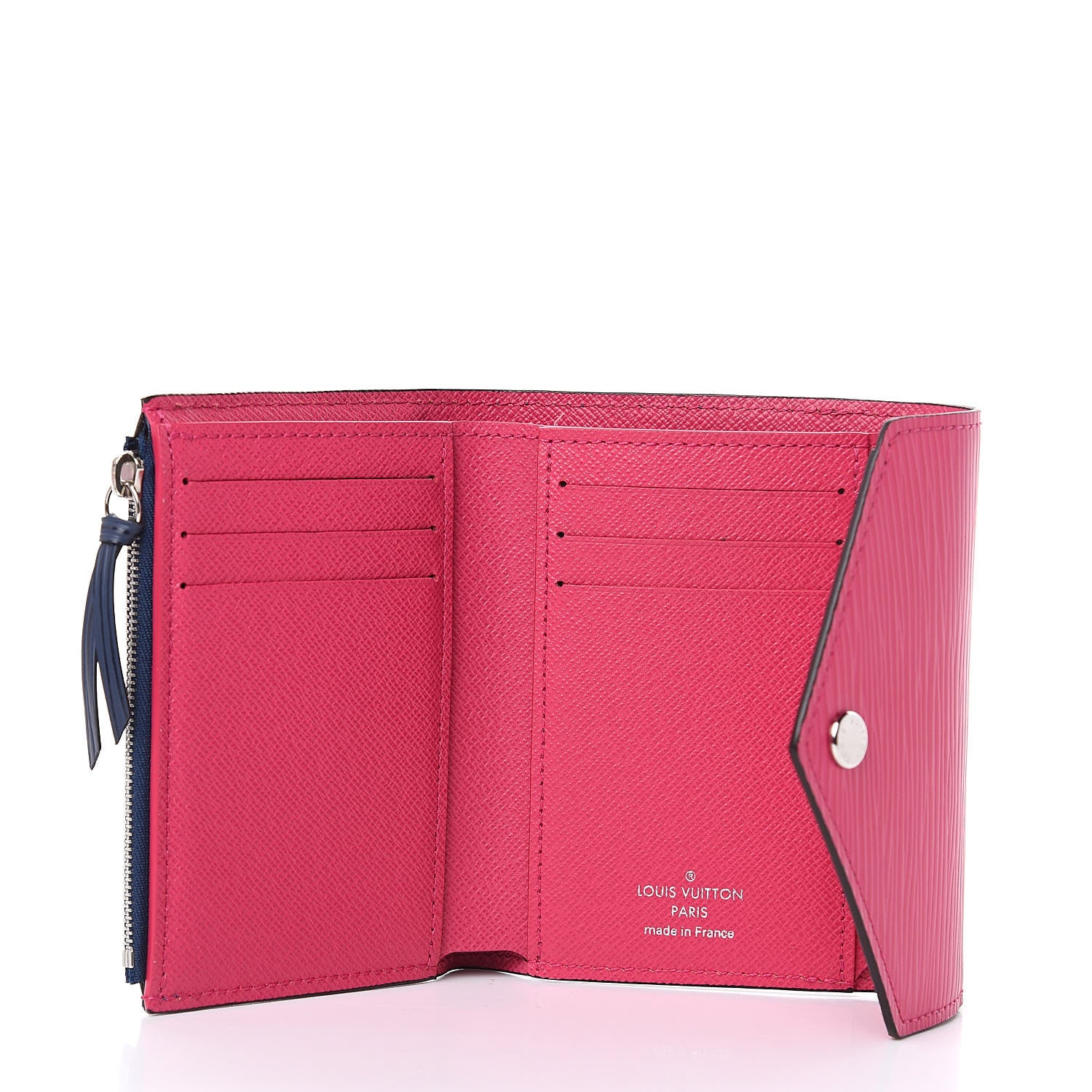 Louis Vuitton Epi Victorine Wallet Indigo Hot Pink 5 of 7