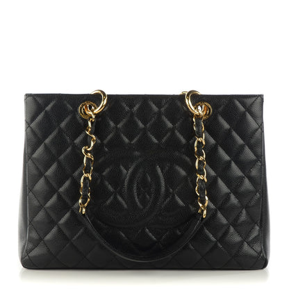Chanel Caviar Quilted Grand Shopping Tote GST Black 1 of 7