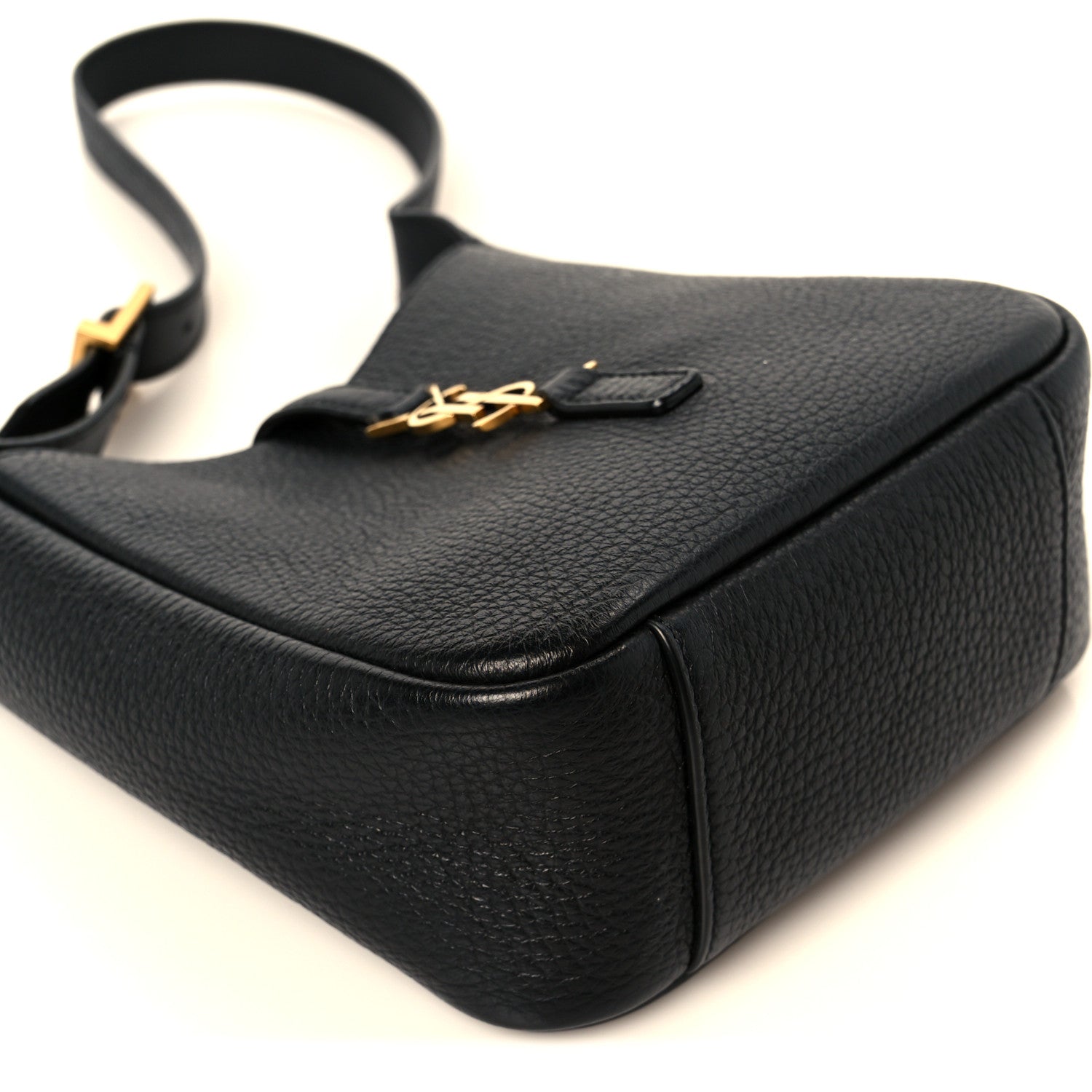 Saint Laurent Grained Calfskin Baby Le 5 A 7 Supple Hobo Black 11 of 13