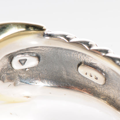 David Yurman Sterling Silver 14k Yellow Gold X Crossover Ring 7 5 of 6