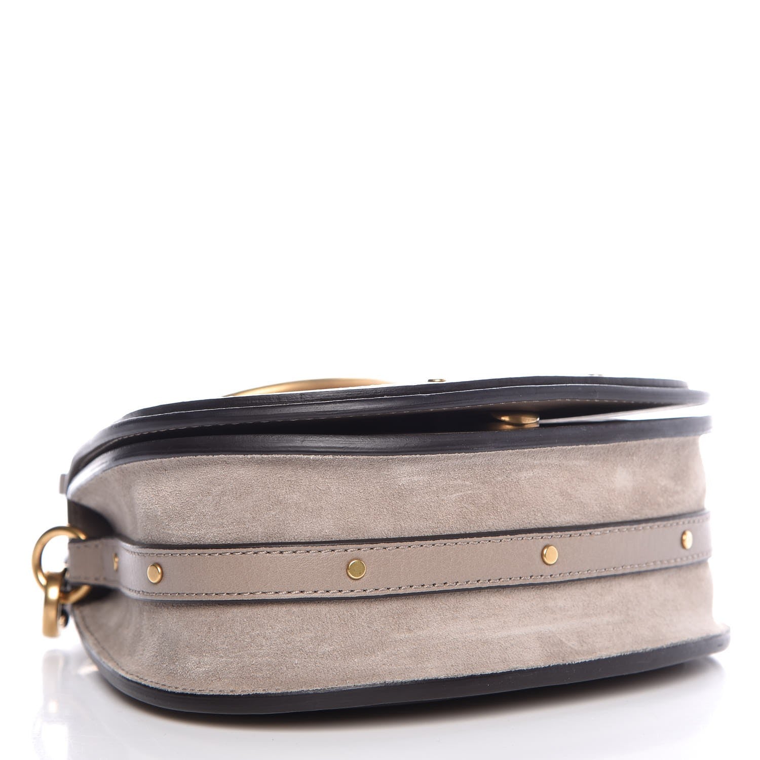 Chloe Calfskin Suede Small Nile Bracelet Bag Motty Grey 4 of 8