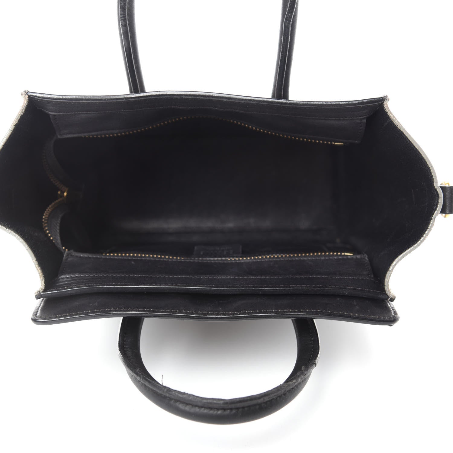 Celine Satin Calfskin Nano Tri-Color Luggage Dark Grey 5 of 20
