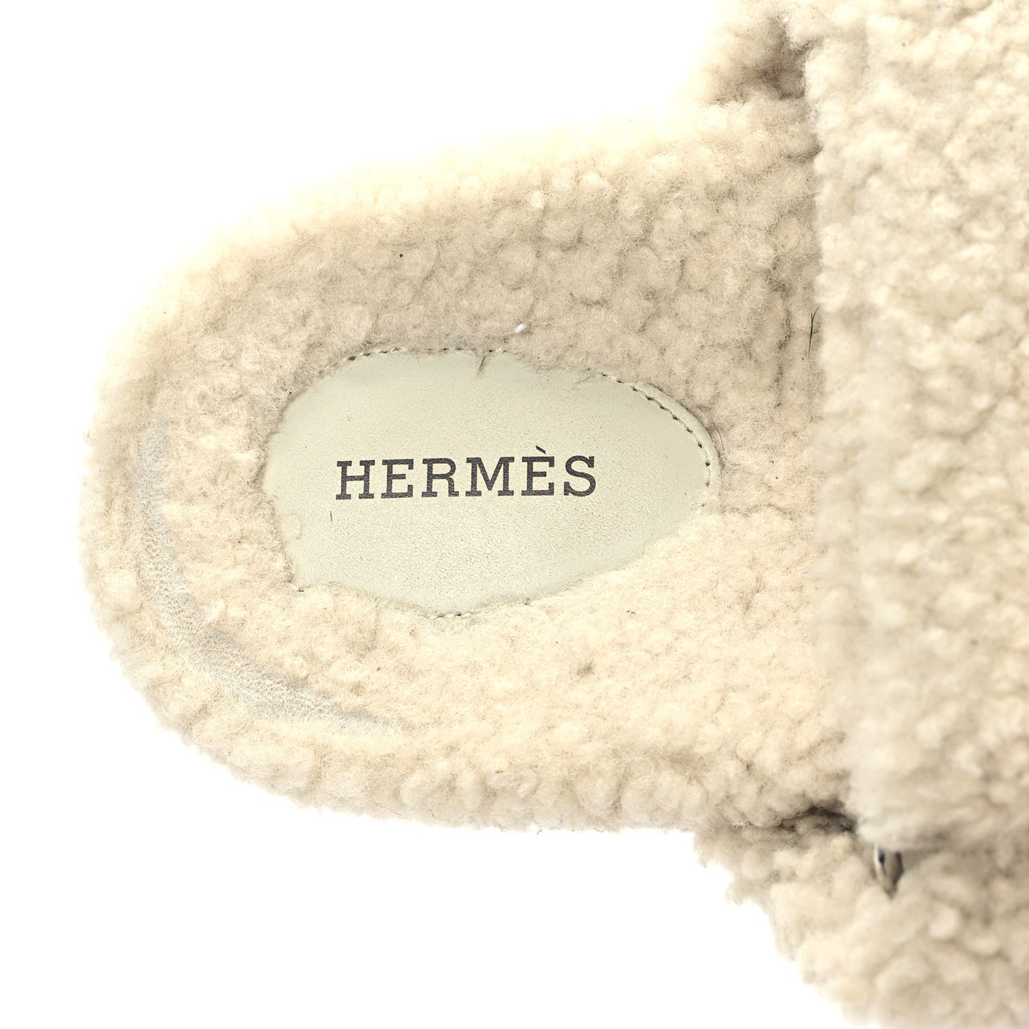 Hermes Woolskin Womens Chypre Sandals 39 Ecru 7 of 8