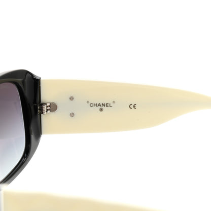 Chanel Lambskin Shield Quilted Sunglasses 71267 Black Grey 6 of 8