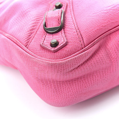 Balenciaga Agneau Lizard Embossed Classic Hardware Hip Hip Pink 9 of 14