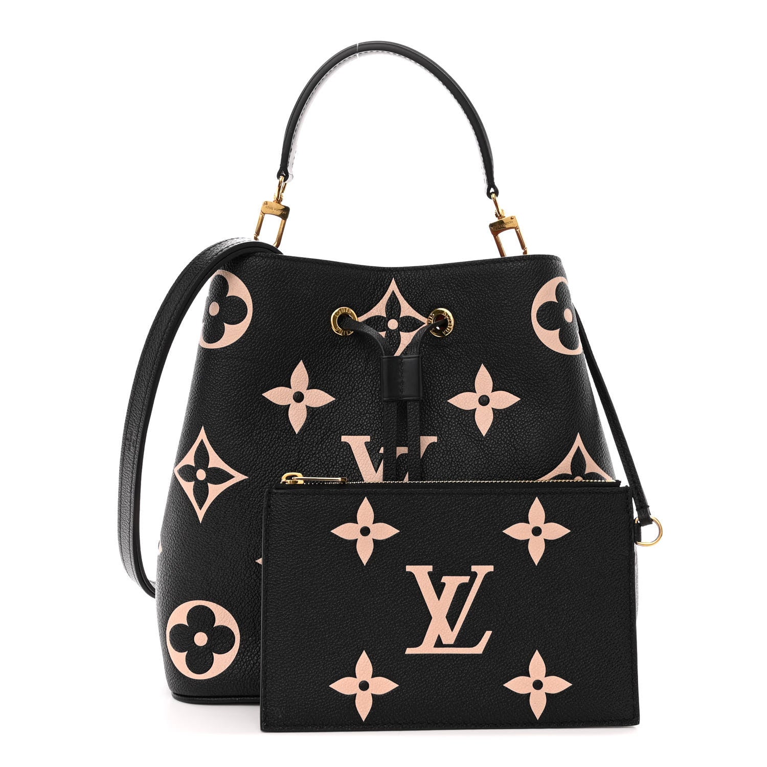 Louis Vuitton Empreinte Monogram Giant Neonoe MM Black Beige 1 of 10