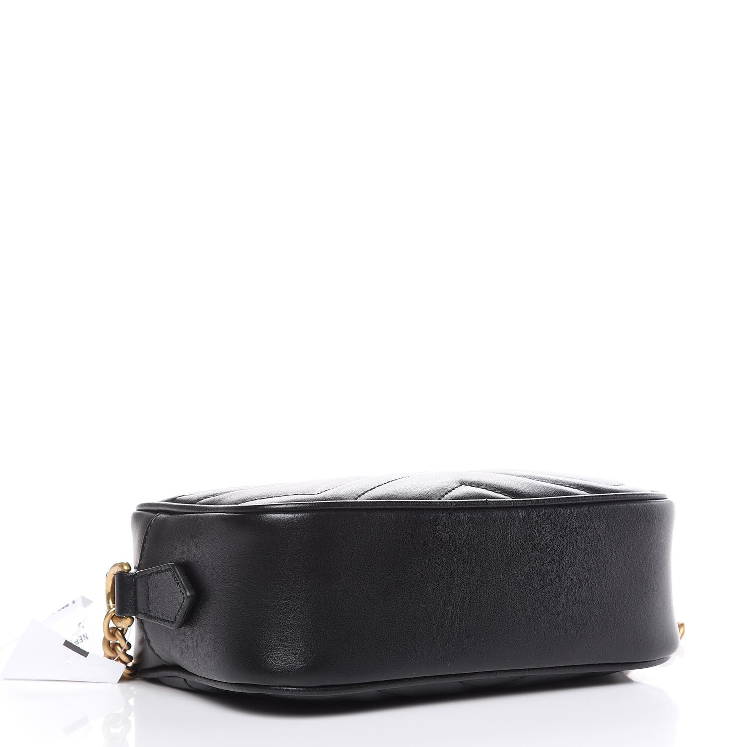 Gucci Calfskin Matelasse Mini GG Marmont Chain Shoulder Bag Black 4 of 10