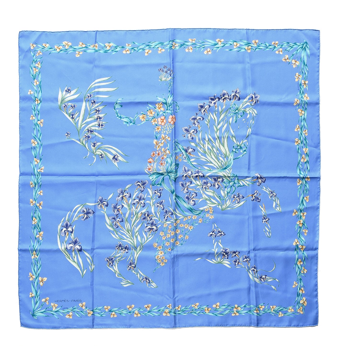 Silk Cheval Fleuri Scarf 90