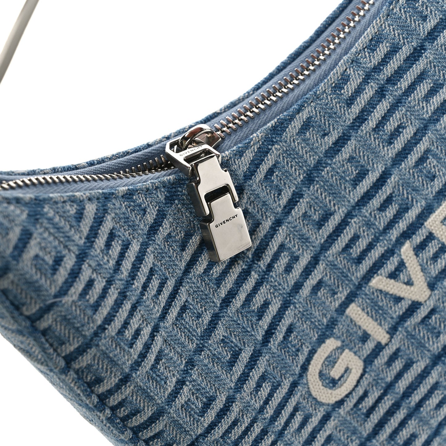 Denim 4G Logo Small Moon Cut Out Shoulder Bag Light Blue