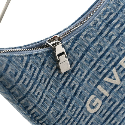 Givenchy Denim 4G Logo Small Moon Cut Out Shoulder Bag Light Blue 11 of 12