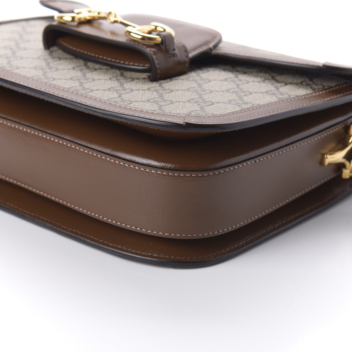 Gucci GG Supreme Monogram Horsebit 1955 Shoulder Bag Beige Brown Sugar 7 of 10