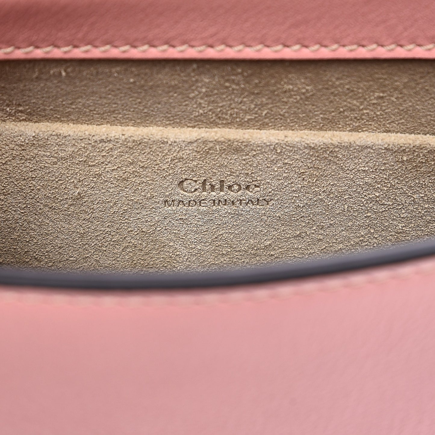 Calfskin Suede Small Nile Bracelet Bag Washed Pink