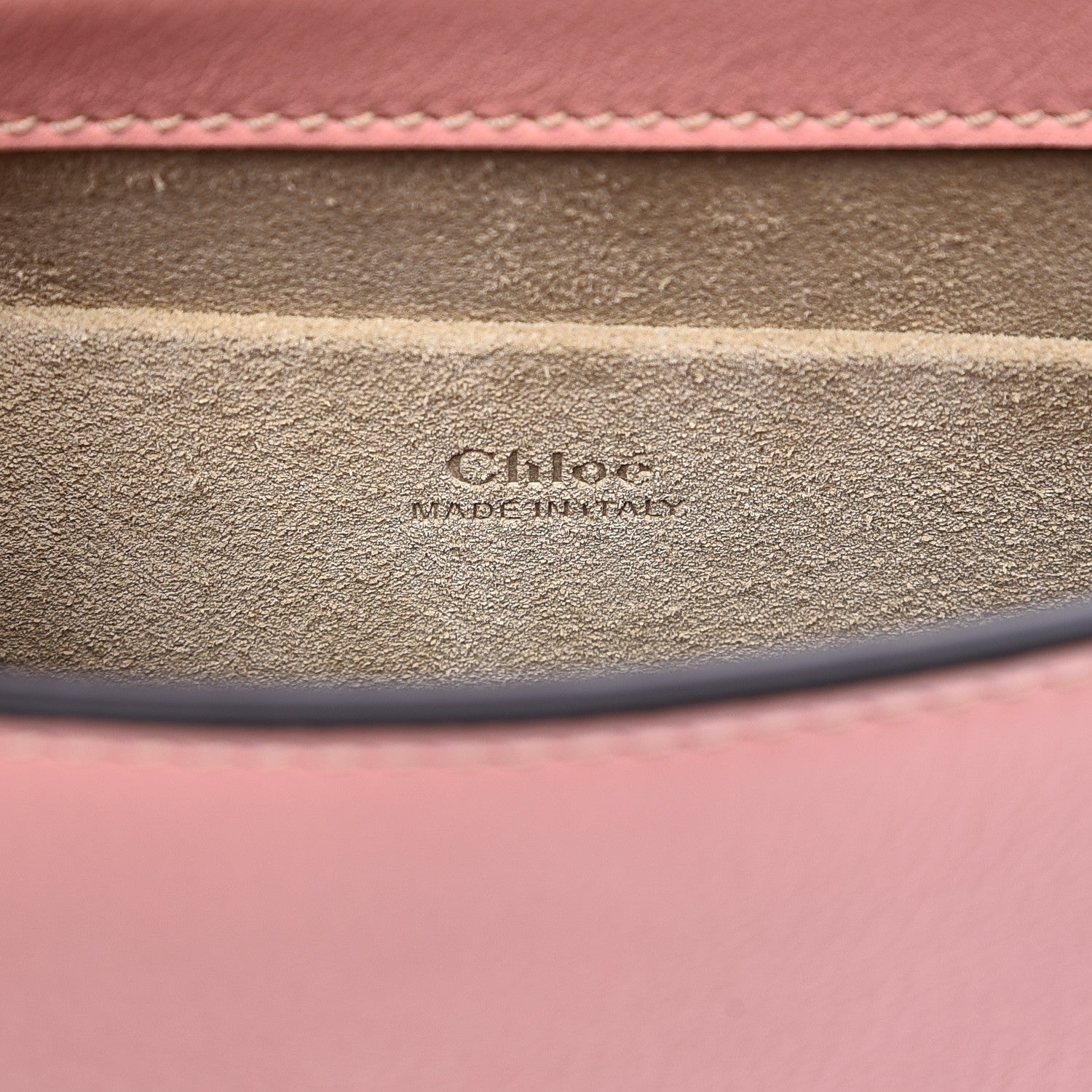 Chloe Calfskin Suede Small Nile Bracelet Bag Washed Pink 7 of 9