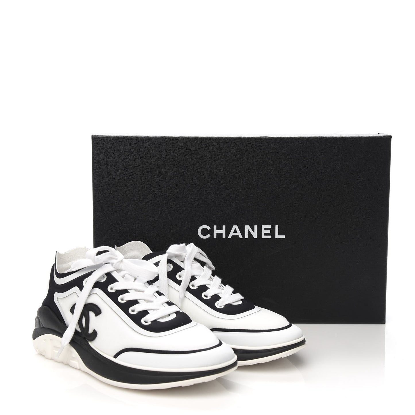 Lycra Womens CC Sneakers 36.5 White Black