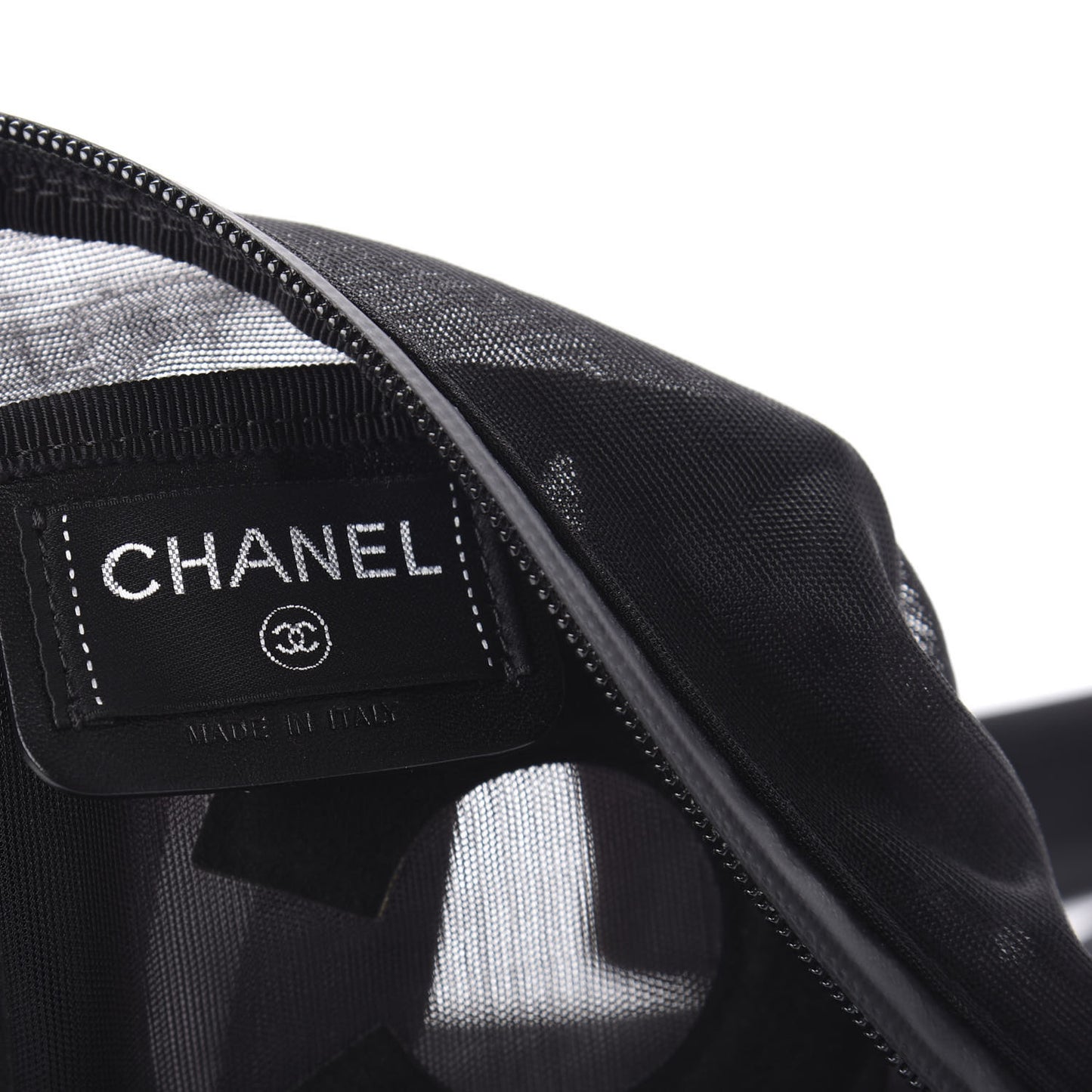 Mesh Nylon Logo Backpack Black