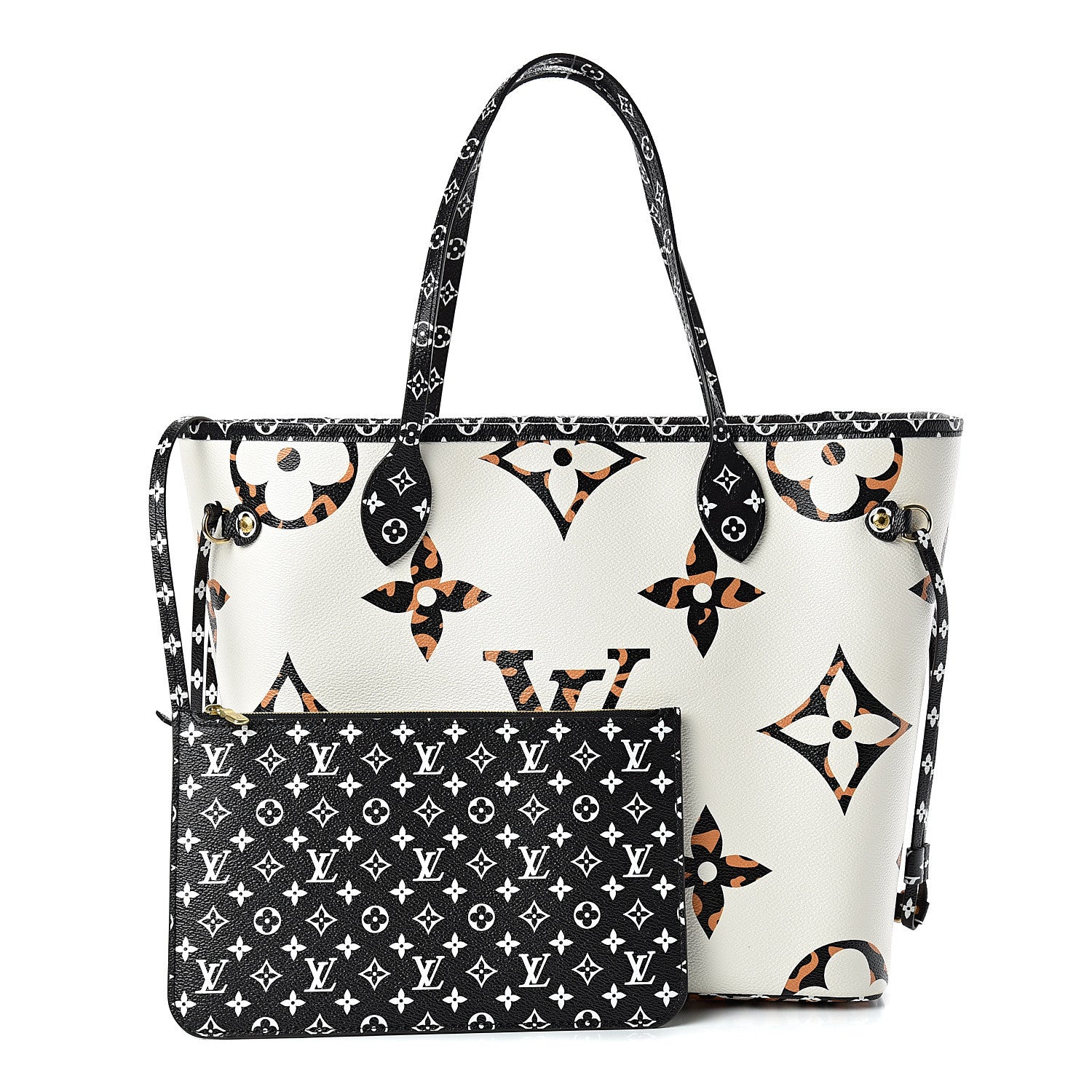 Louis Vuitton Monogram Giant Jungle Neverfull MM Ivory 1 of 10