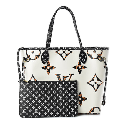 Louis Vuitton Monogram Giant Jungle Neverfull MM Ivory 1 of 10