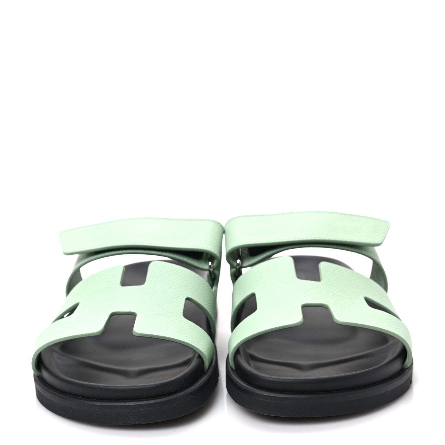 Hermes Epsom Womens Chypre Sandals 37 Vert Jade 2 of 8