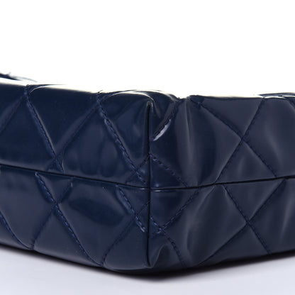 Chanel Vinyl Quilted In the Business Flap Bag Navy Blue 9 of 11