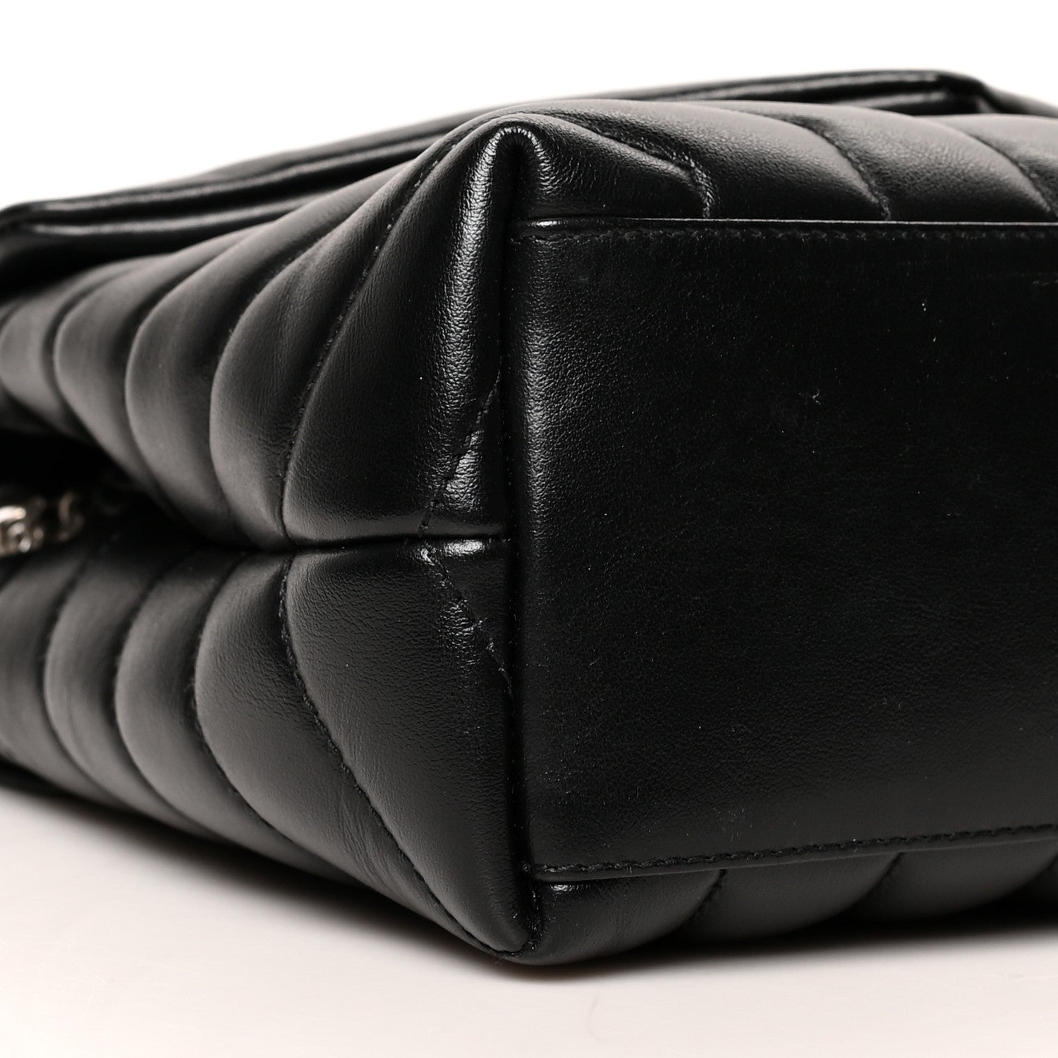 Saint Laurent Calfskin Y Quilted Monogram Small Loulou Chain Satchel Black 10 of 11