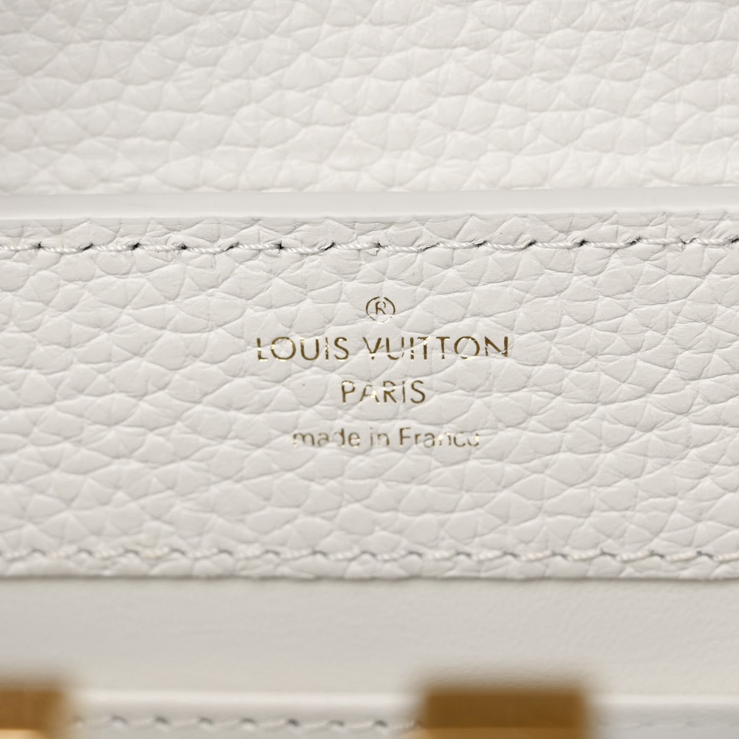 Taurillon Snakeskin Capucines Mini White