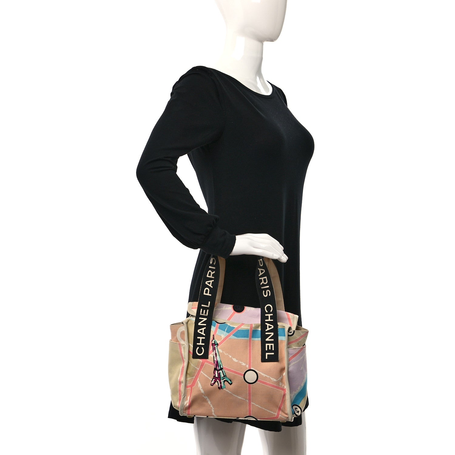 Chanel Canvas Small Printed Paris Map Tote Bag 2 of 13