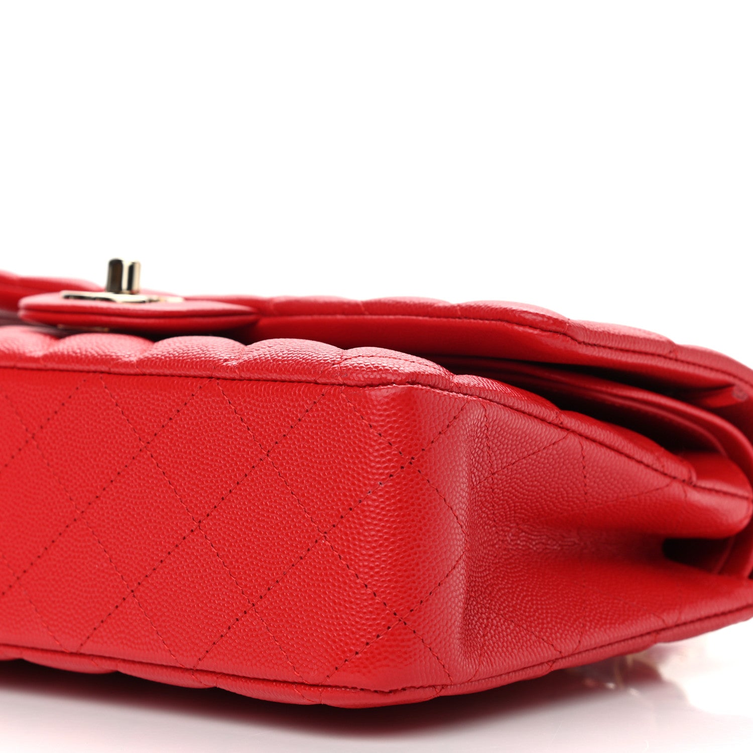 Chanel Caviar Quilted Medium Double Flap Red 10 of 12