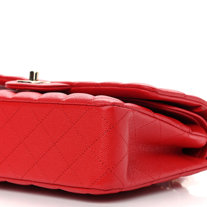 Chanel Caviar Quilted Medium Double Flap Red 10 of 12