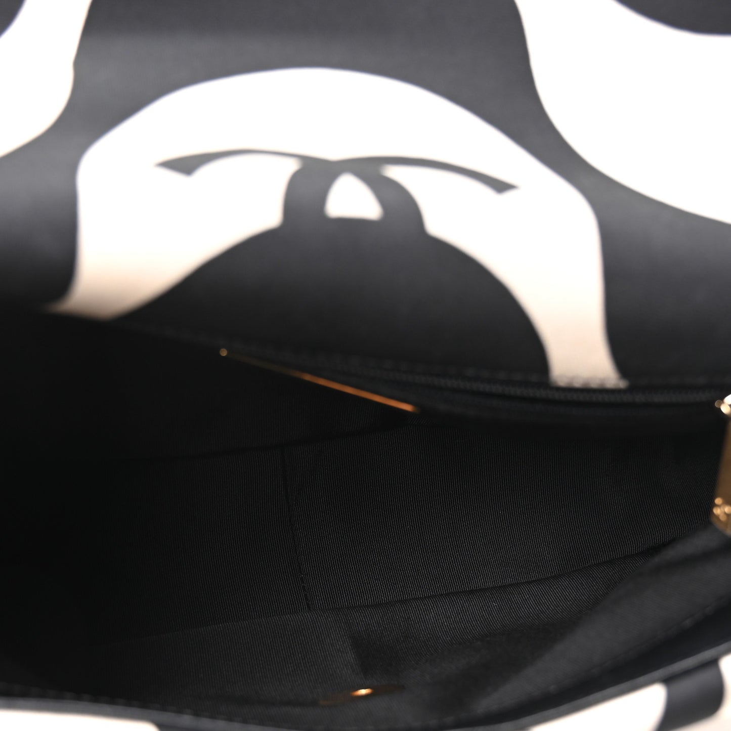 Fabric Printed Medium Chanel 19 Flap Black Ecru