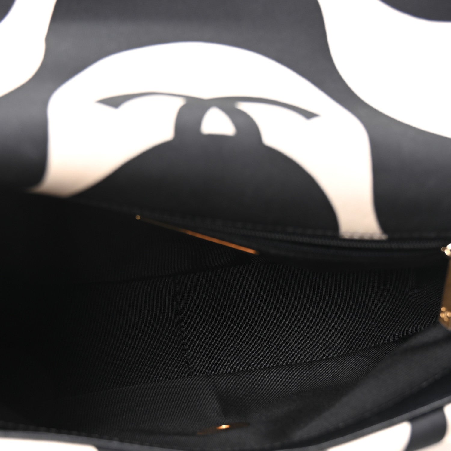 Chanel Fabric Printed Medium Chanel 19 Flap Black Ecru 5 of 11