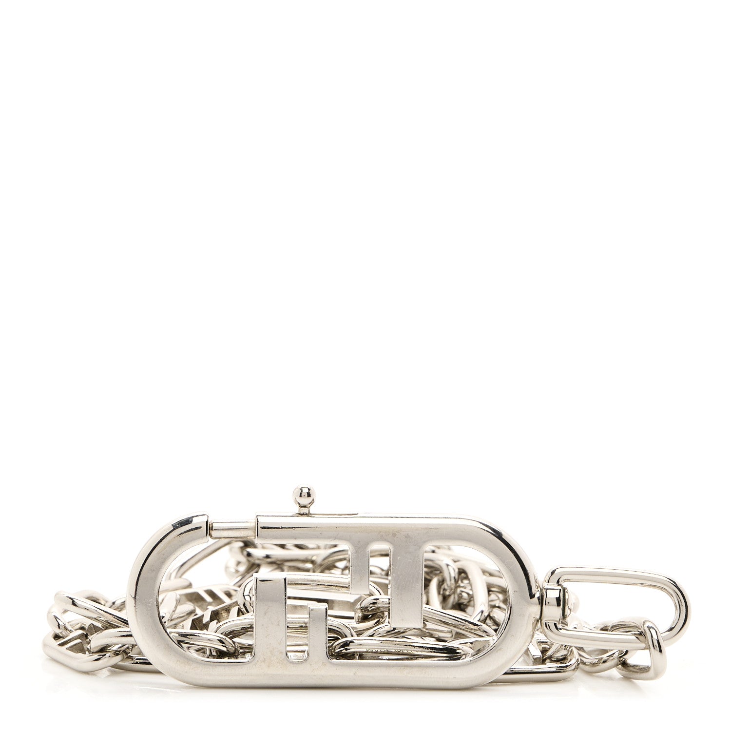Fendi Metal O'Lock Strap You Silver 1771231 – FASHIONPHILE