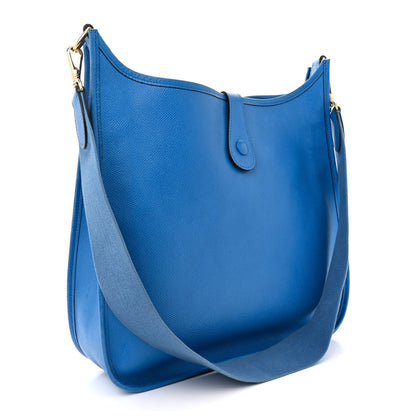 Hermes Epsom Evelyne GM Bleu France 3 of 19